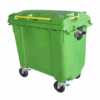 Green Bulk Wheelie Bin 660L