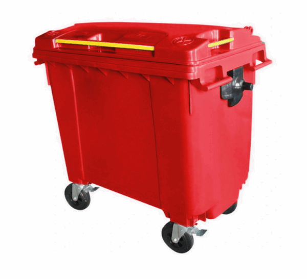 Red Bulk Wheelie Bin 660L