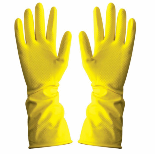 Yellow Industrial Latex Gloves